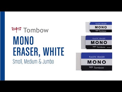 MONO Eraser, White, Medium, 3 Pack