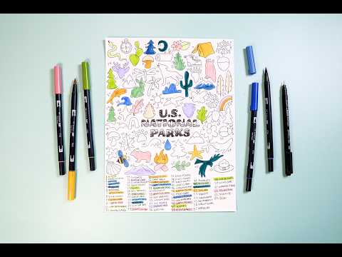 National Parks Coloring Page