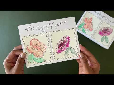 Watercolor Florals Stamp Card Workshop