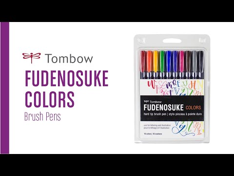 Fudenosuke Colors Brush Pen Set, 10-Pack