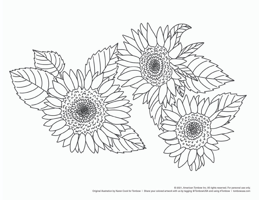 Sunflower Coloring Page