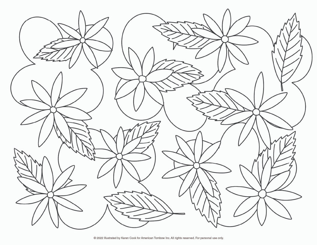 Floral Pattern Coloring Page