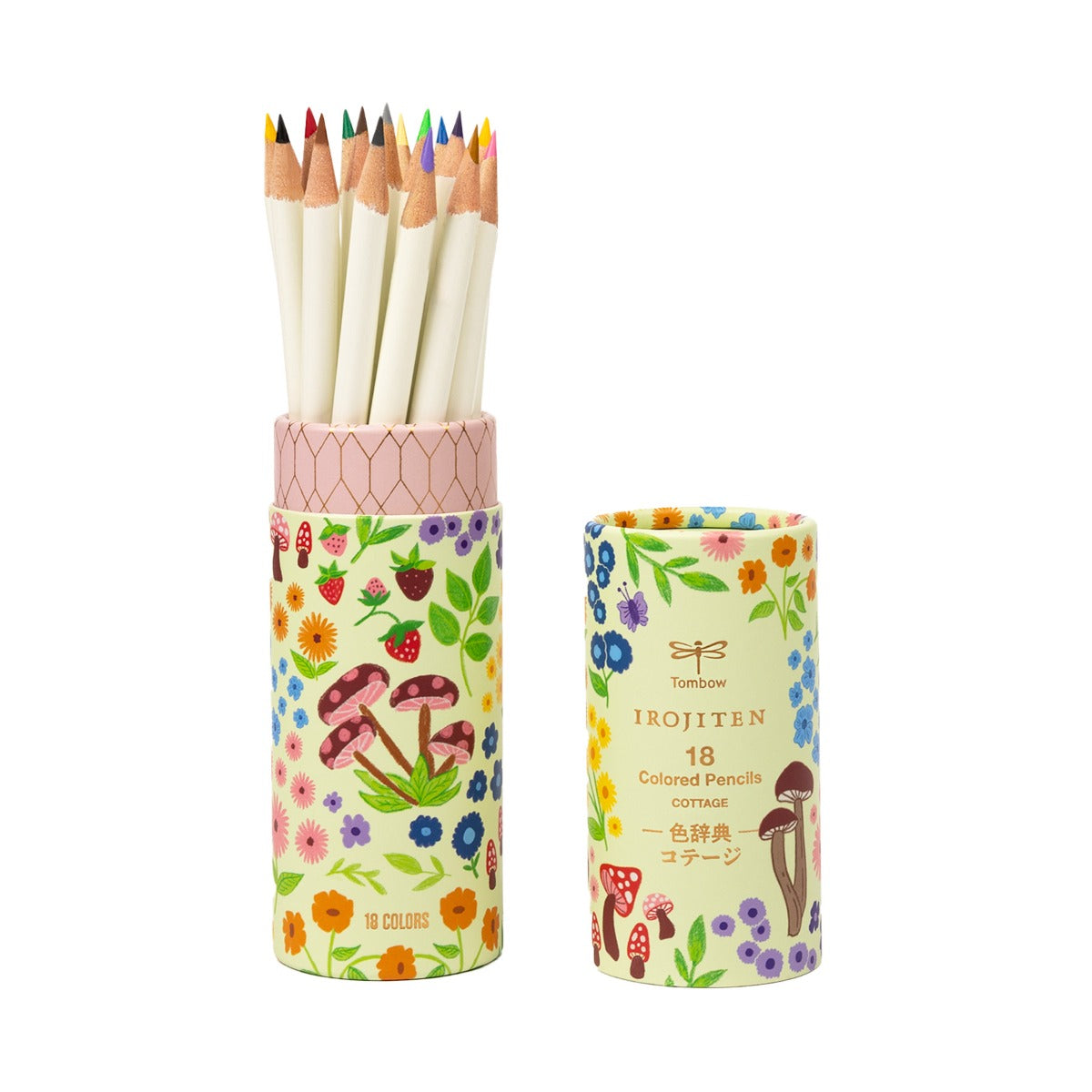 Irojiten Colored Pencils Desk Cup, Cottage