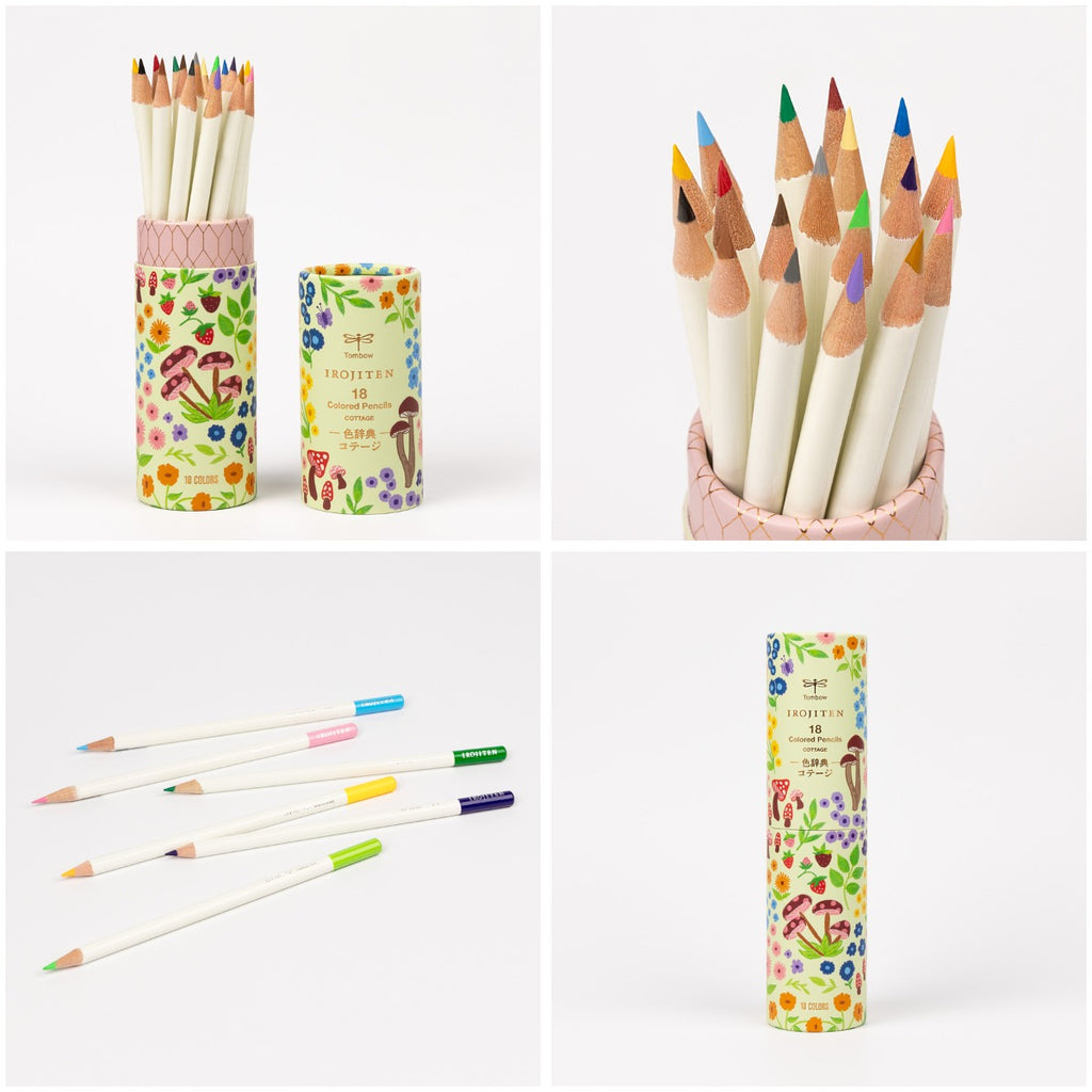 Irojiten Colored Pencils Desk Cup, Cottage