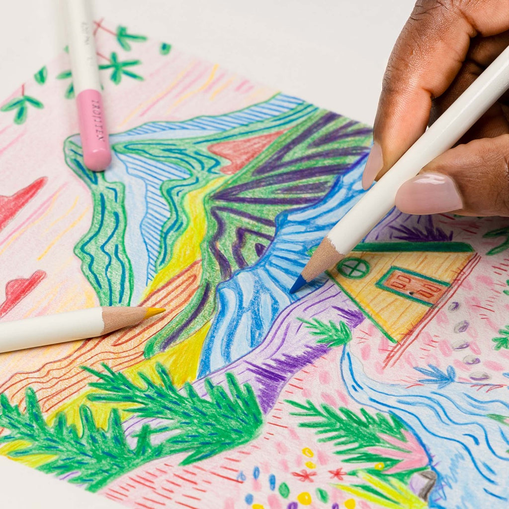 Irojiten Colored Pencils Desk Cup, Cottage