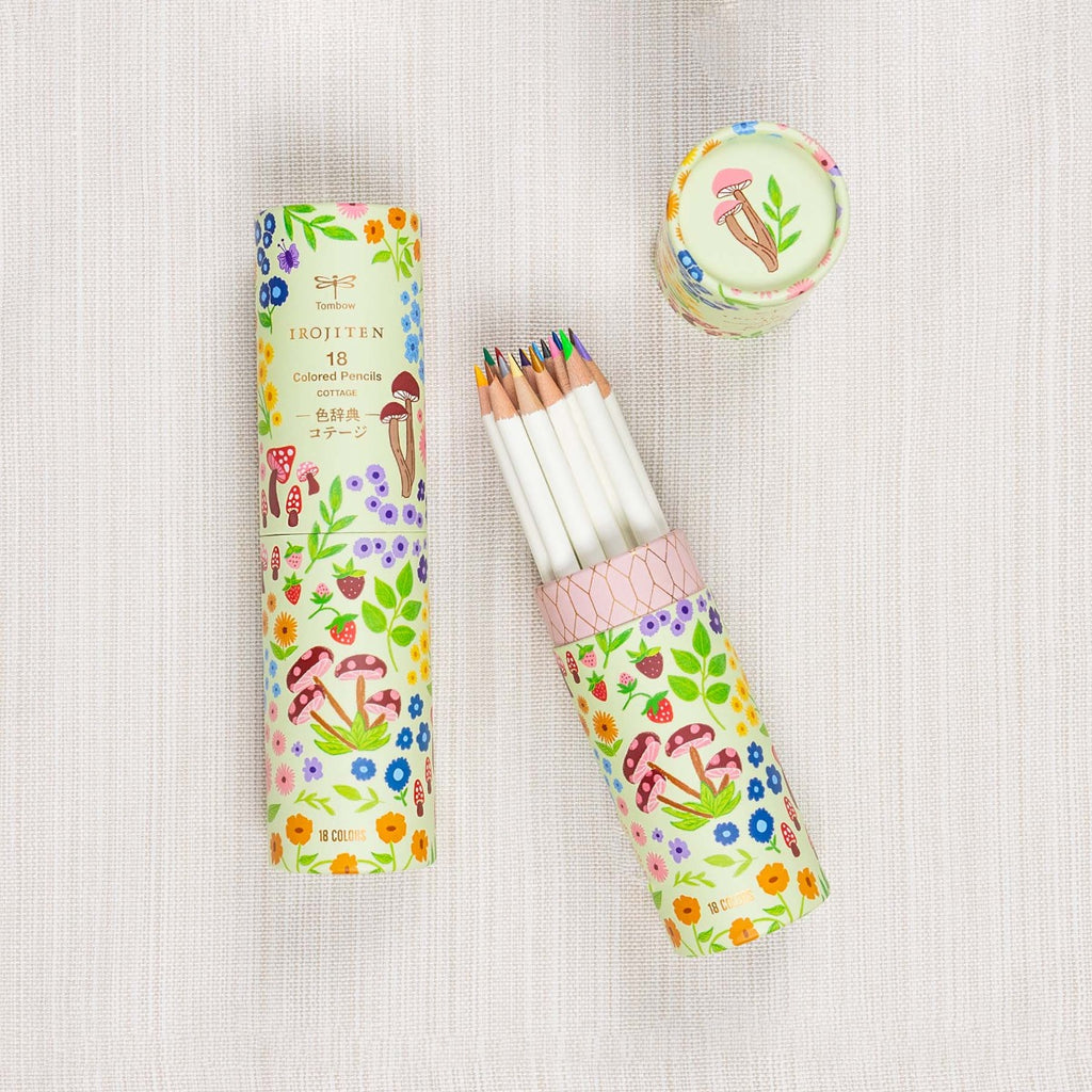 Irojiten Colored Pencils Desk Cup, Cottage