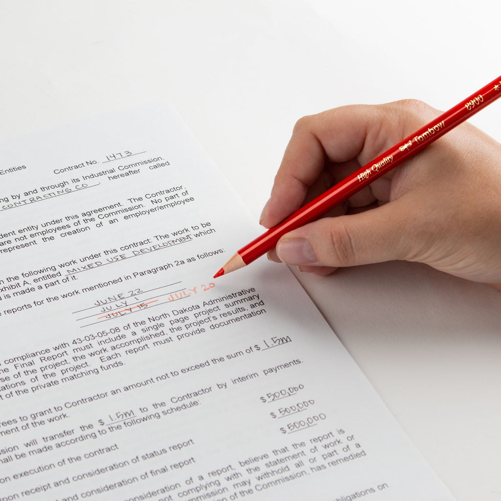 Tombow 8900-V Colored Pencil, Red Lead, Box of 12