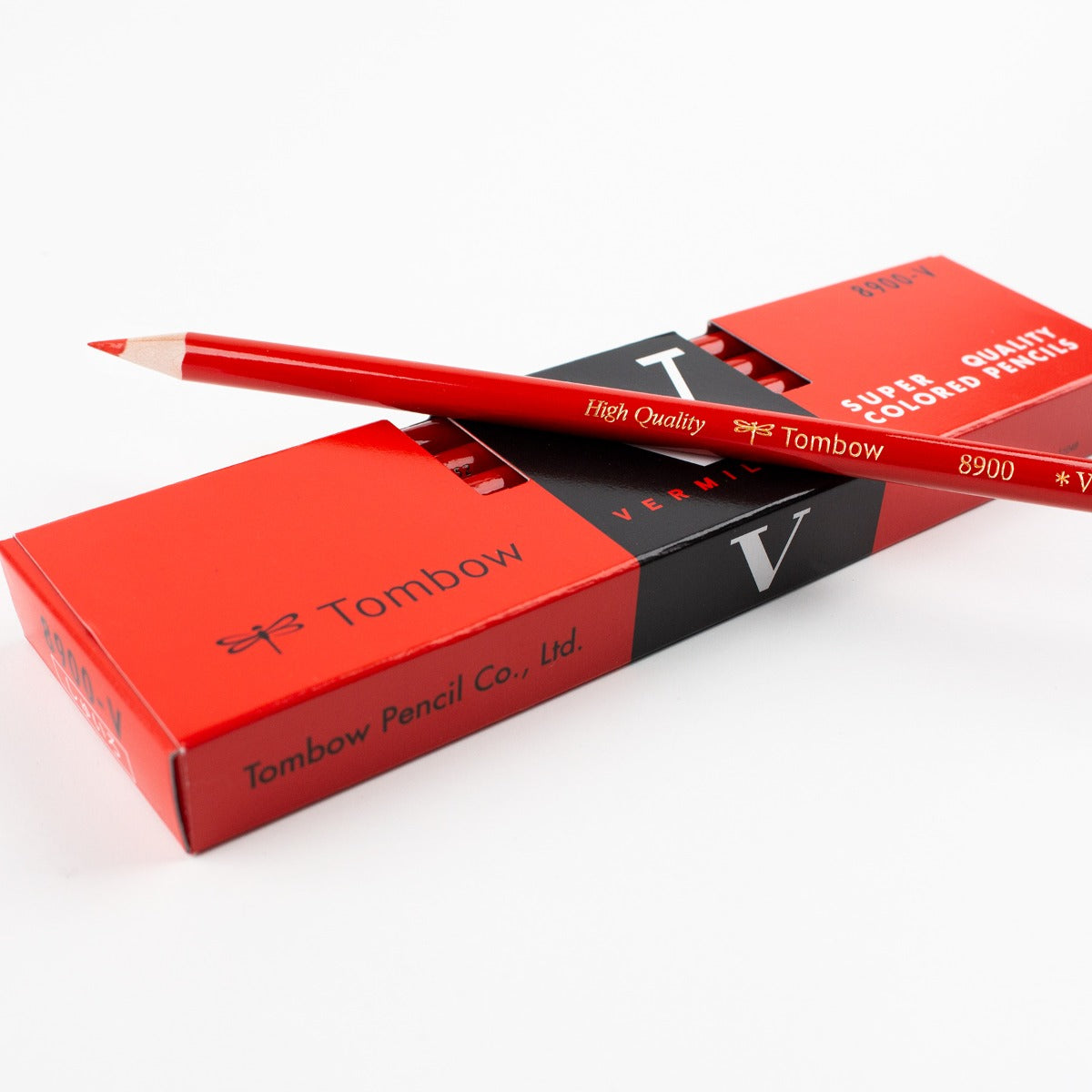 Tombow 8900-V Colored Pencil, Red Lead, Box of 12