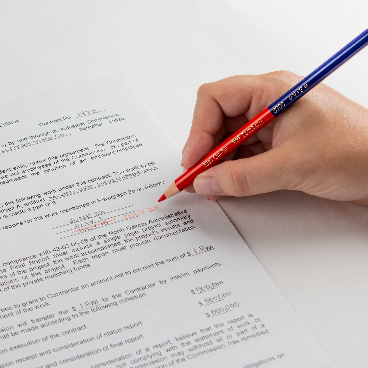 Tombow 8900-VP Colored Pencil, Red & Blue Lead, Box of 12