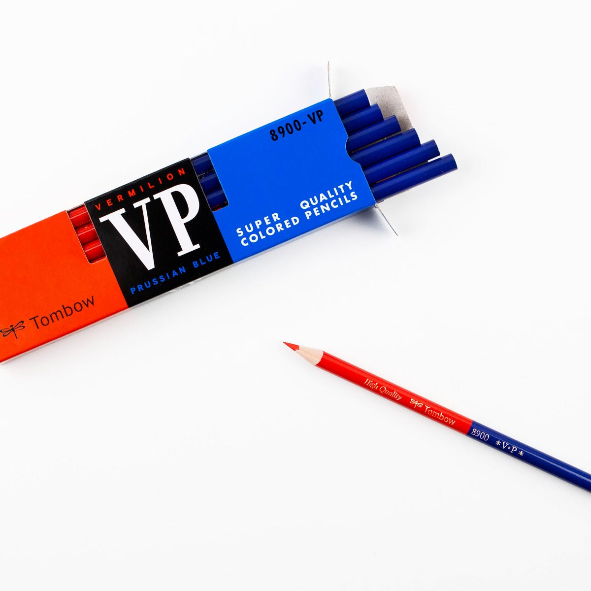 Tombow 8900-VP Colored Pencil, Red & Blue Lead, Box of 12