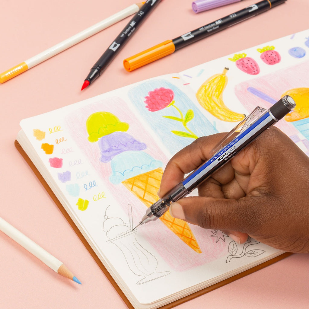 MONO Graph Mechanical Pencil, Tri-Color, Refillable, 0.5mm