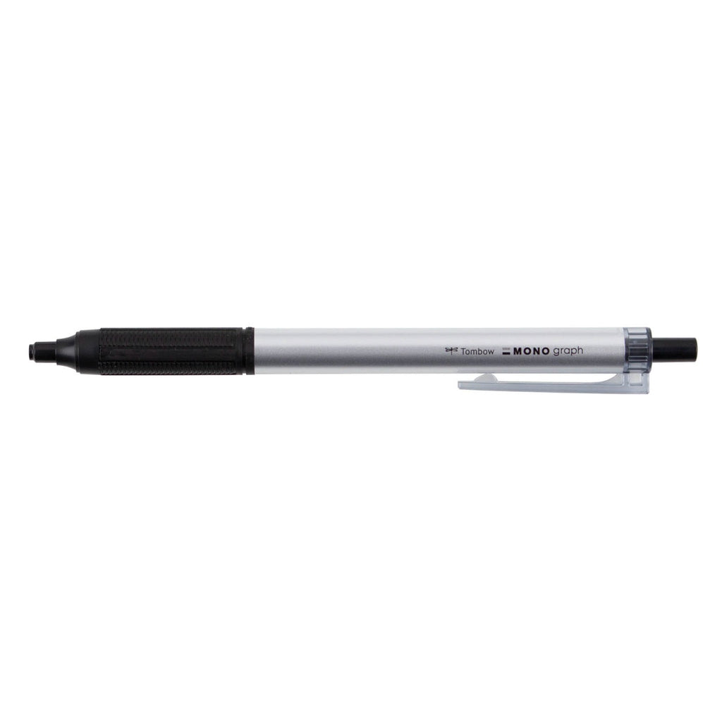 MONO Graph Lite Ballpoint Pen, Silver, Black Ink, Refillable