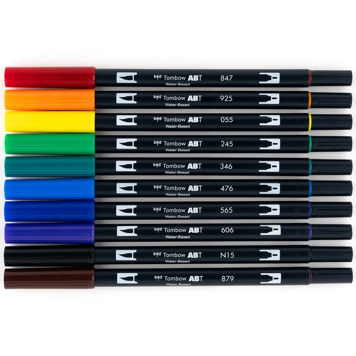 Dual Brush Pen Art Markers, Primary, 10-Pack