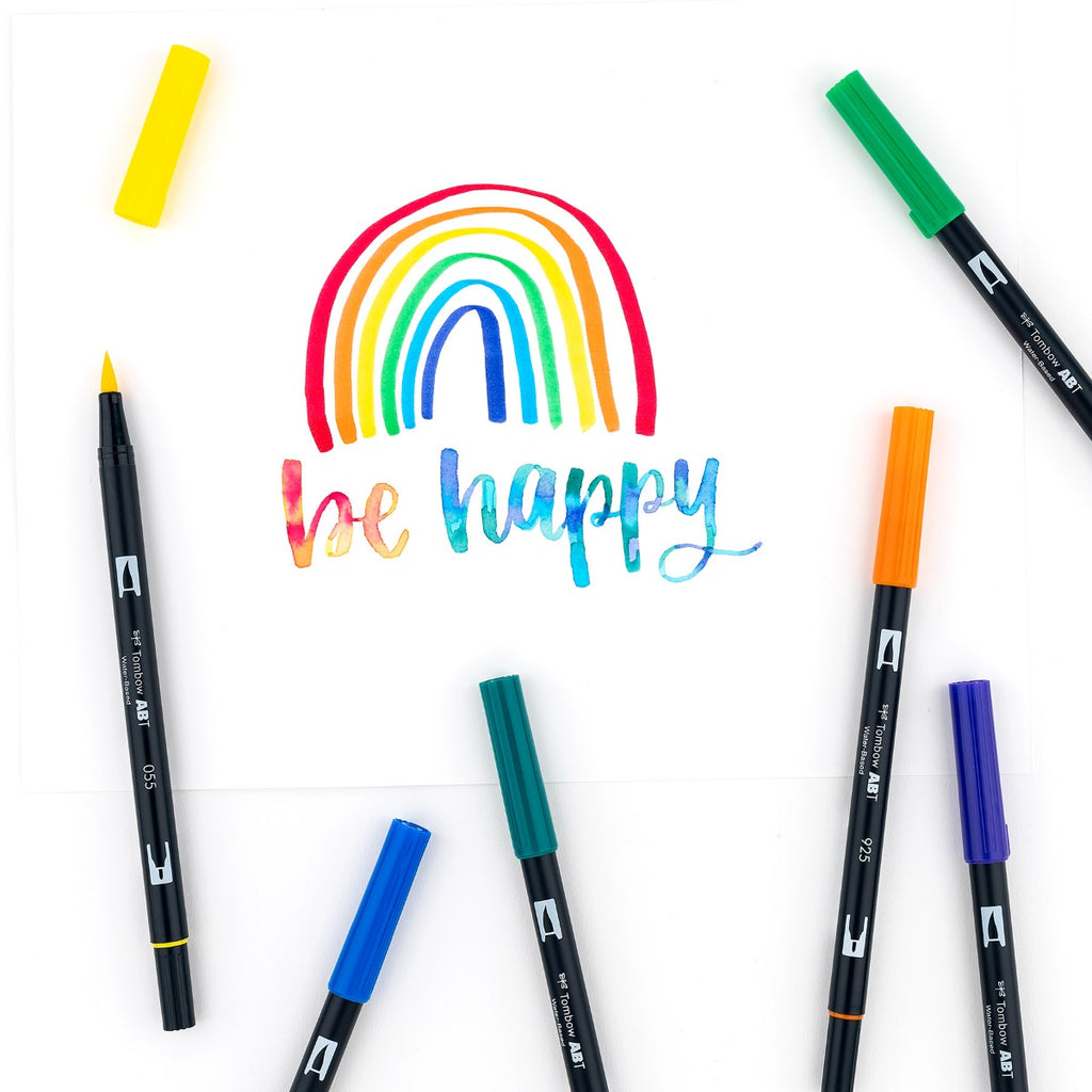 Dual Brush Pen Art Markers, Primary, 10-Pack