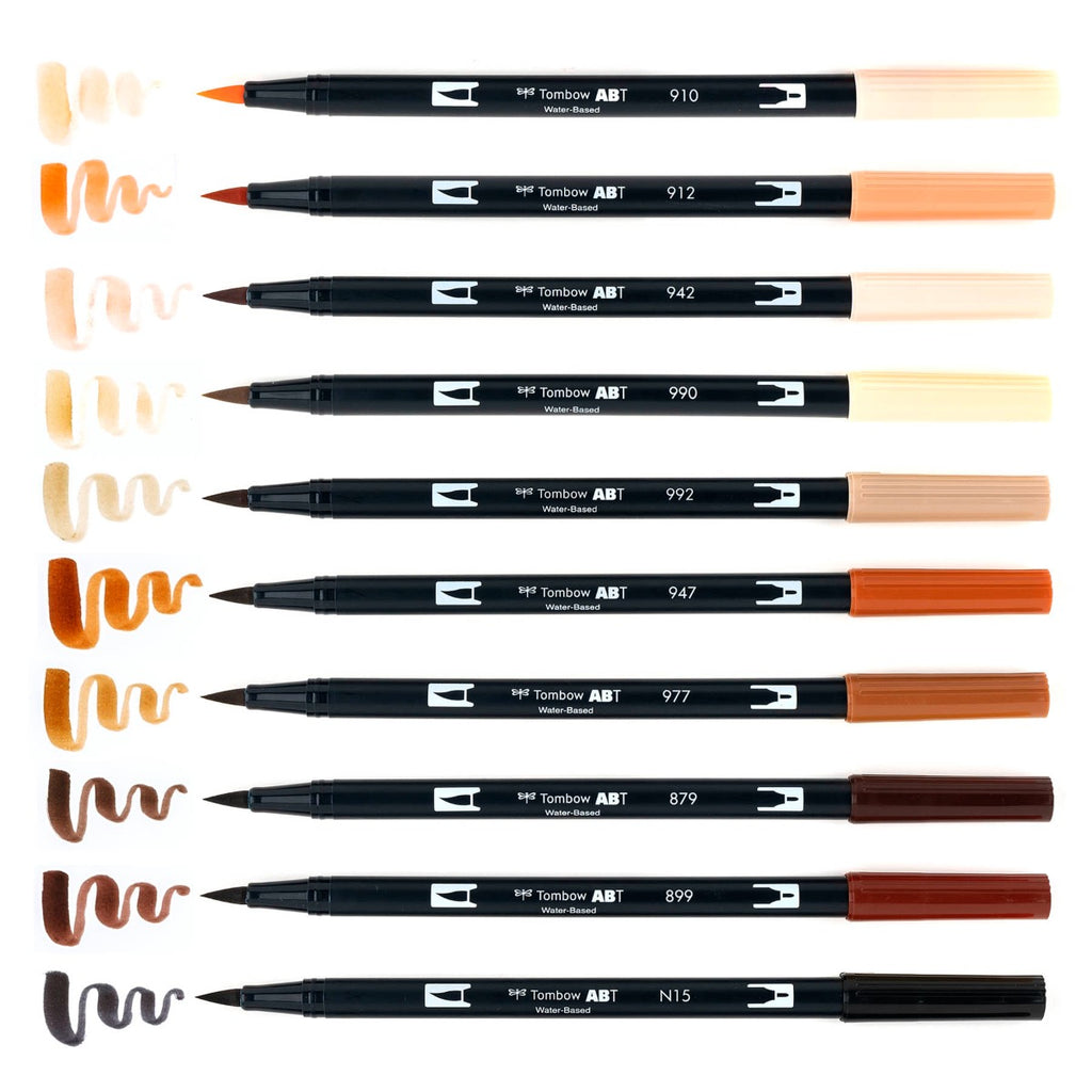 Dual Brush Pen Art Markers, Portrait, 10-Pack