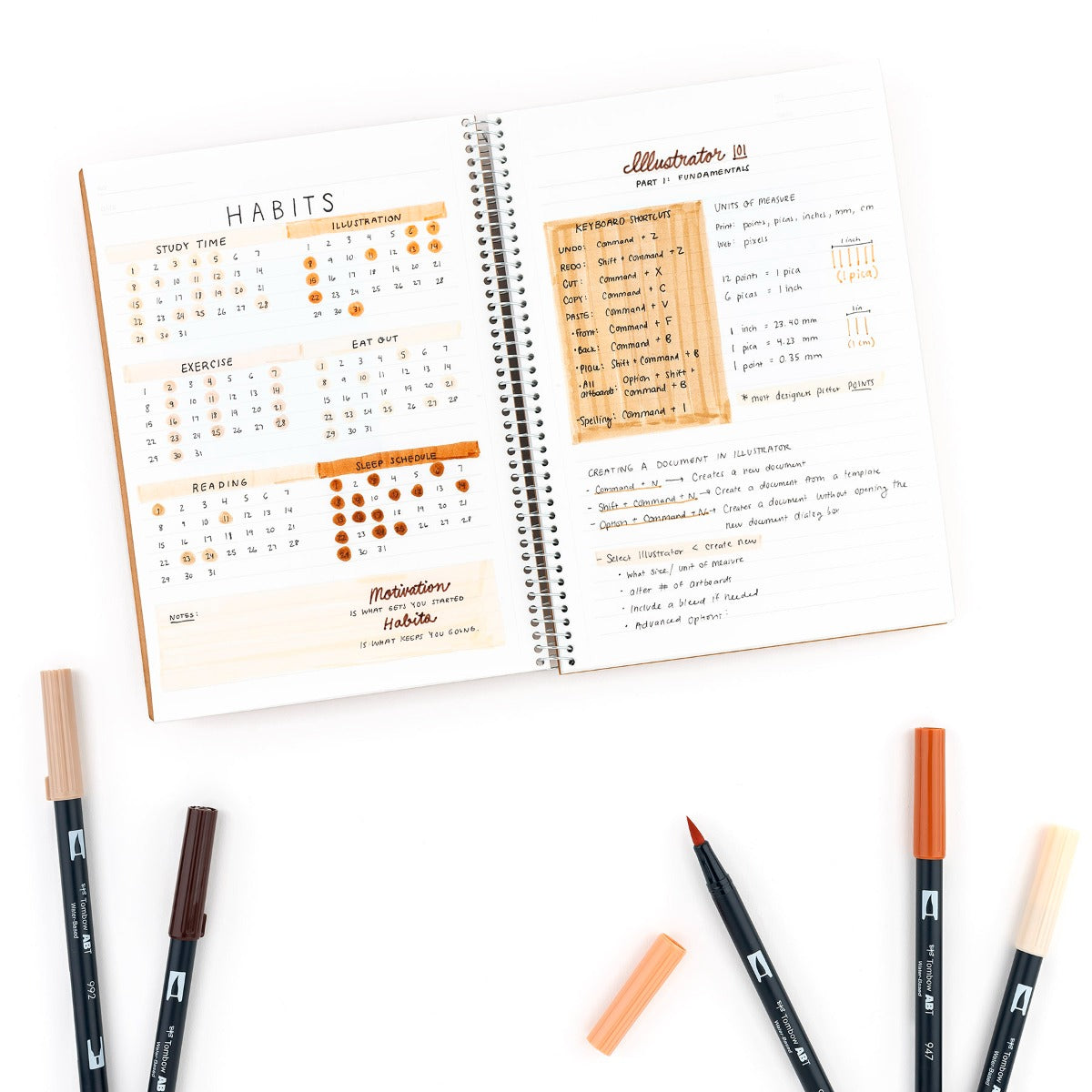 Dual Brush Pen Art Markers, Portrait, 10-Pack