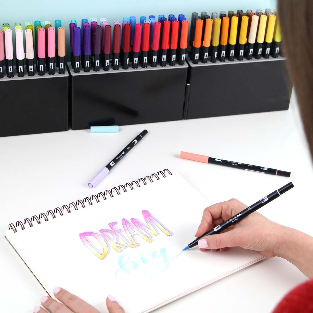 Dual Brush Pen 108 Color Set with Storage Case | Brush Markers