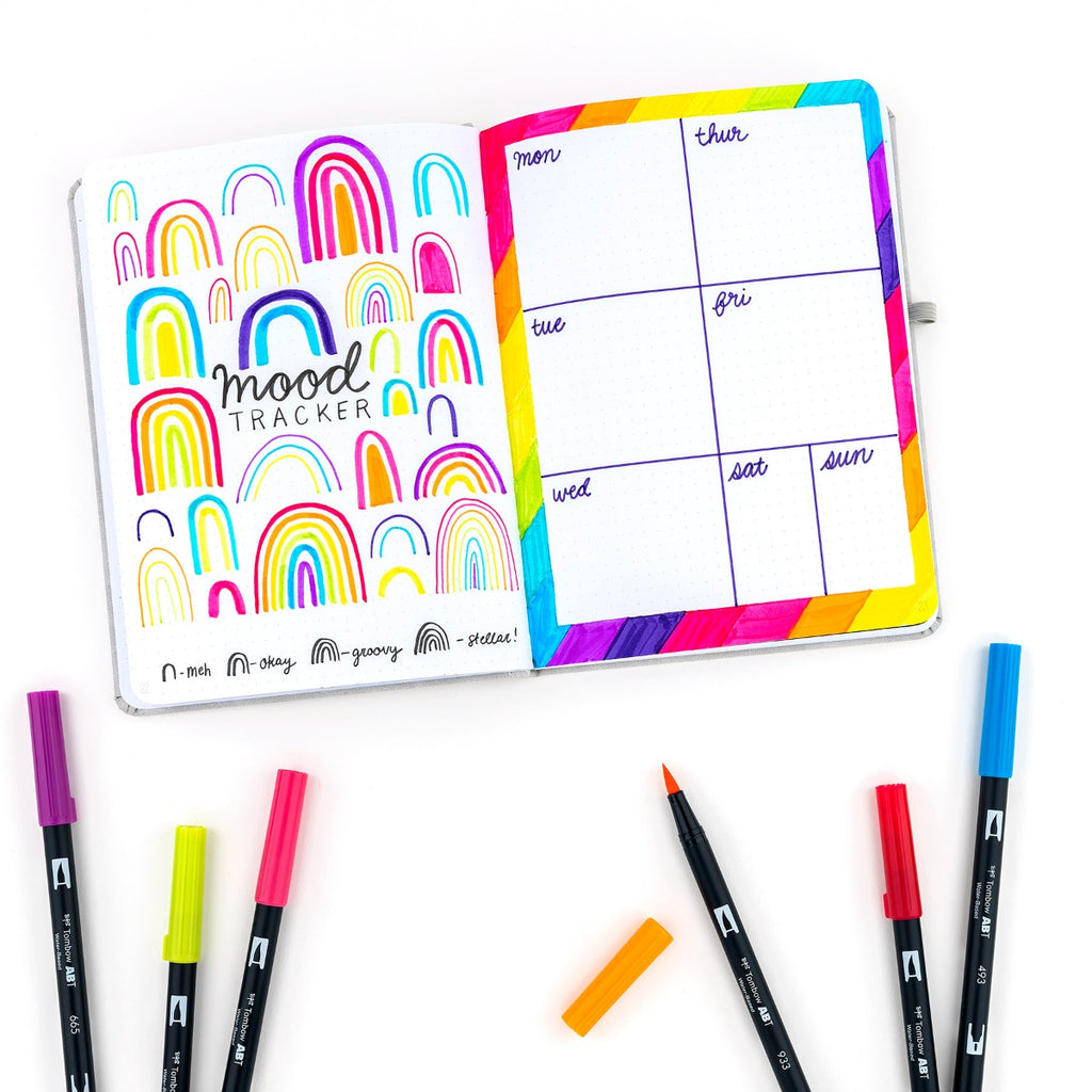 Dual Brush Pen Art Markers, Bright, 10-Pack