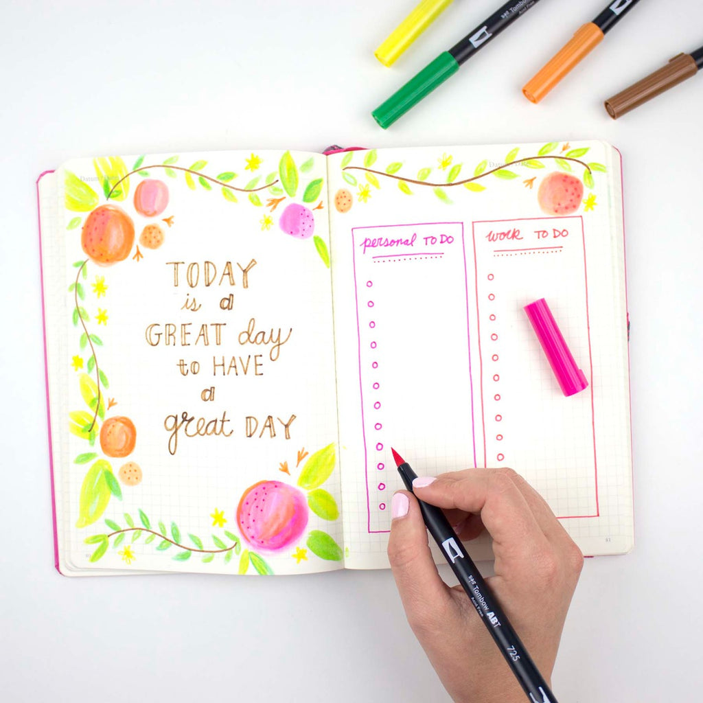 Dual Brush Pen Art Markers, Citrus, 10-Pack