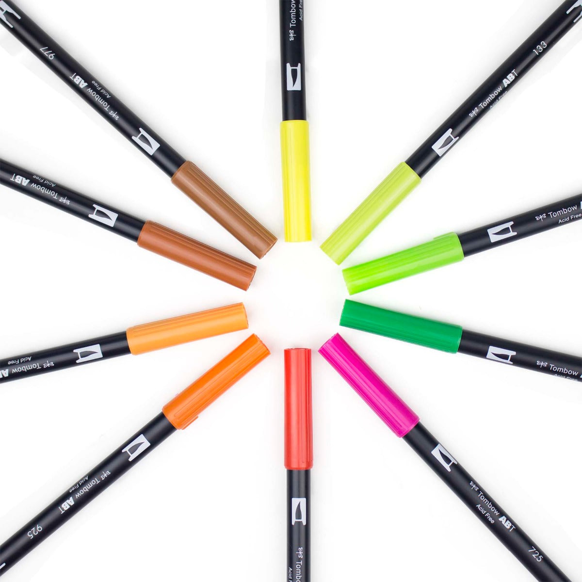 Dual Brush Pen Art Markers, Citrus, 10-Pack