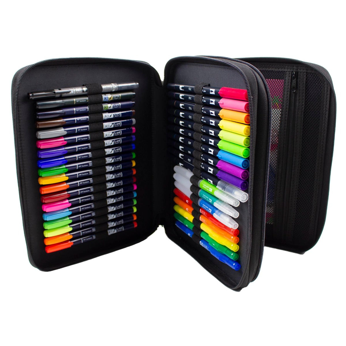 Tombow Zippered Marker Storage Case, Black