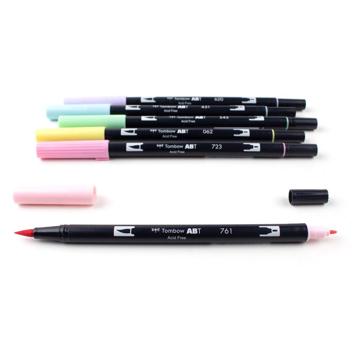 Dual Brush Pen Art Markers 6-Pack | Pastel | Brush Markers