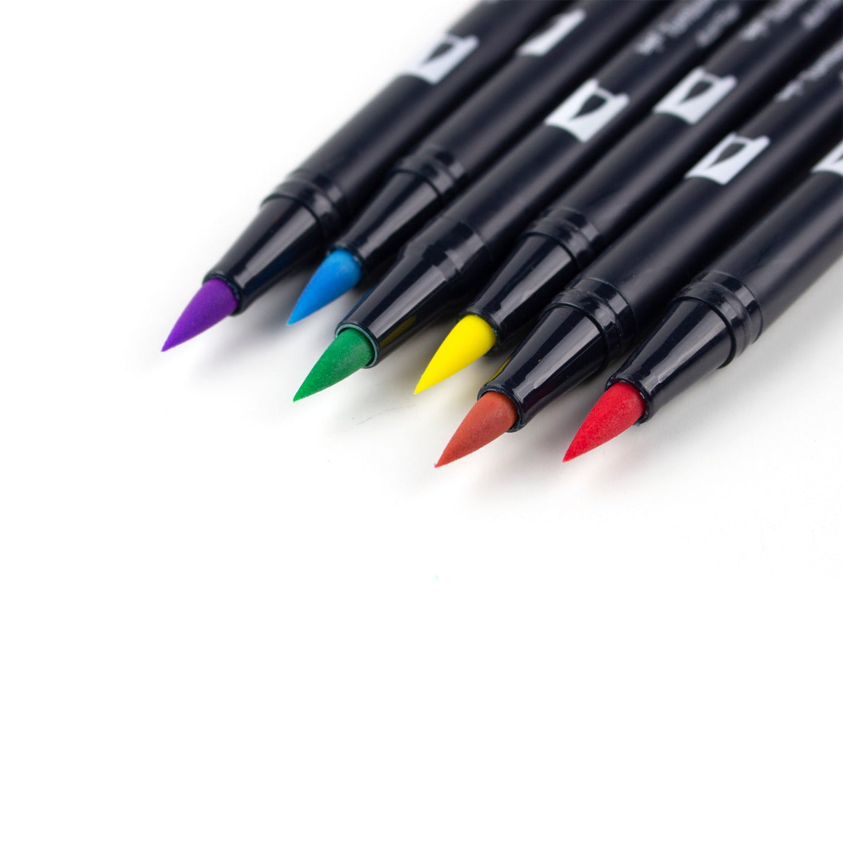 Dual Brush Pen Art Markers 6-Pack | Pastel | Brush Markers