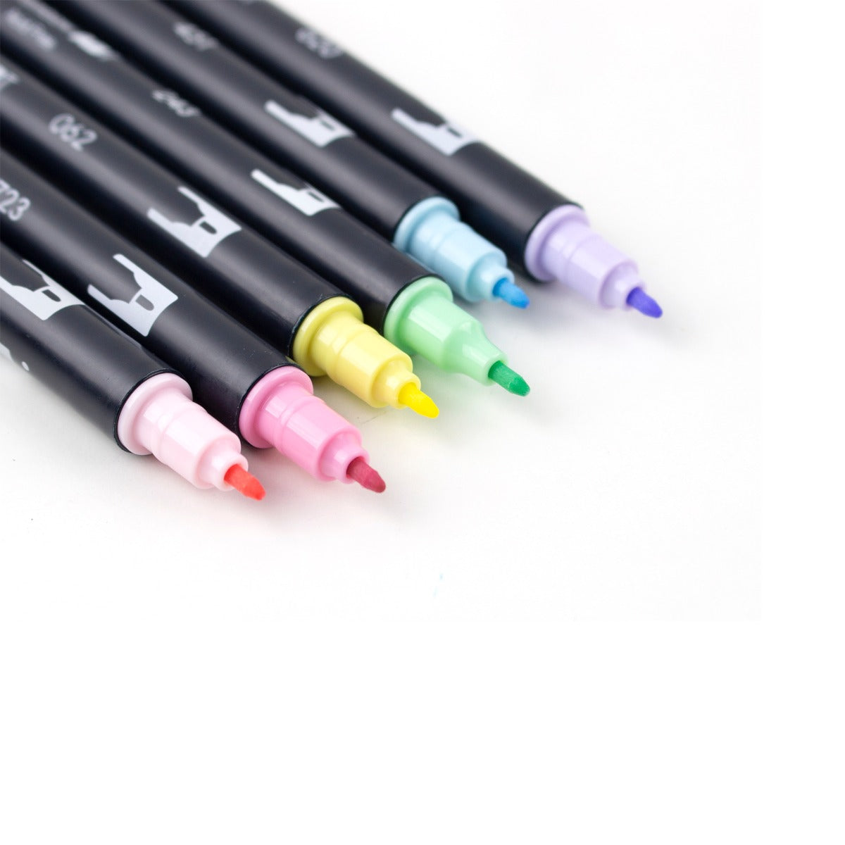 Dual Brush Pen Art Markers 6-Pack | Pastel | Brush Markers