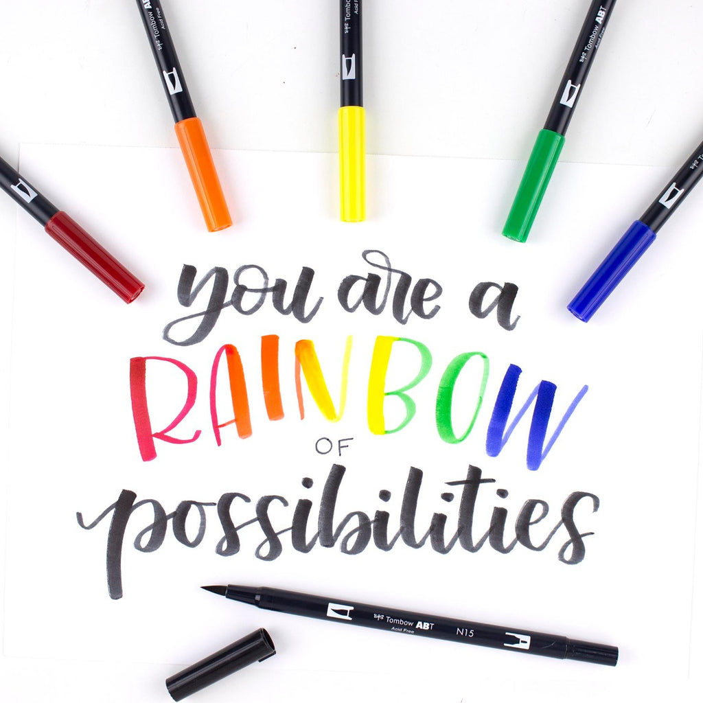 Dual Brush Pen Art Markers, Primary, 6-Pack