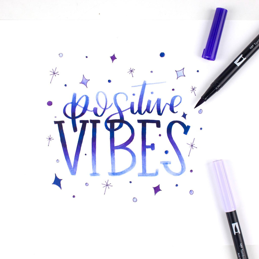 Dual Brush Pen Art Markers, Purple Blendables, 6-Pack