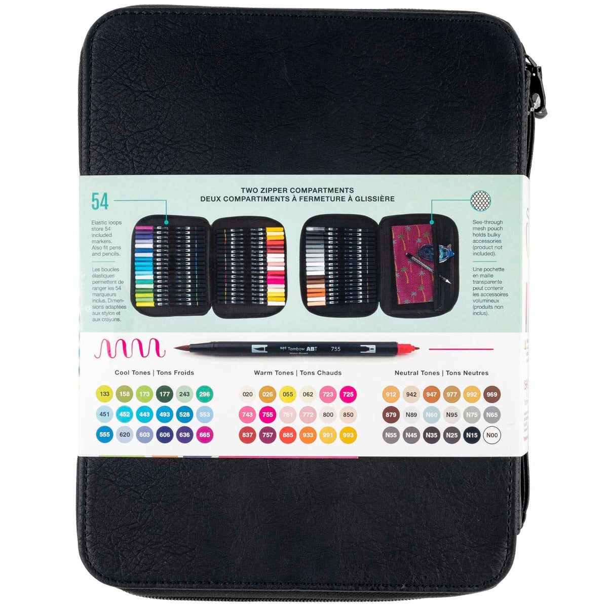 Dual Brush Pen Marker Case Set Oyster – Tombow USA