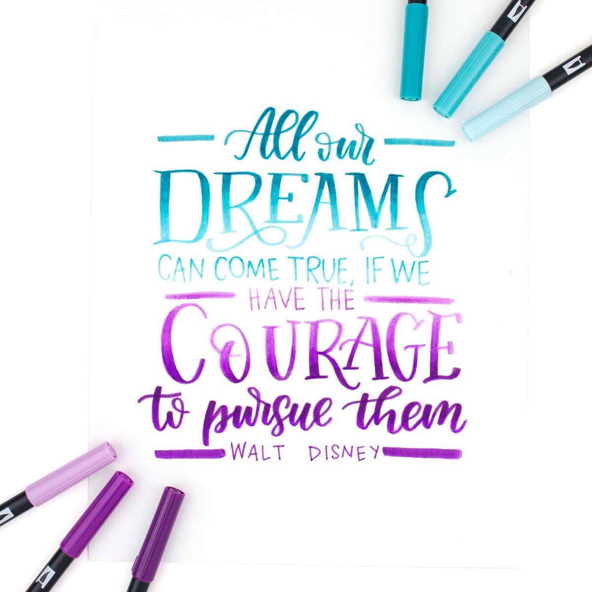 54PC Dual Brush Pen Art Marker Set in Black Marker Storage Case