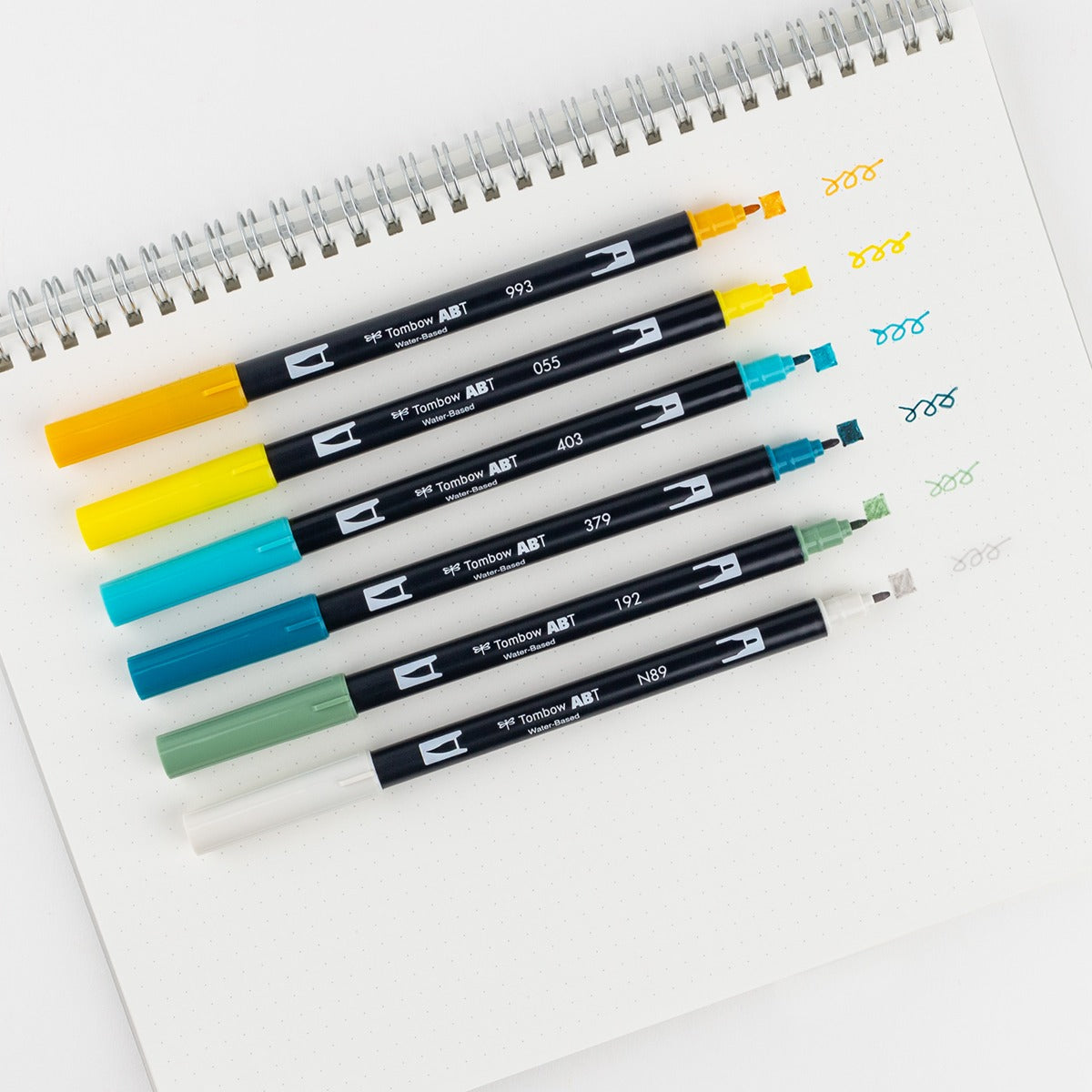 Tombow Abt Dual Tombow 993 Dual Brush Pen Art Markers, Lemon