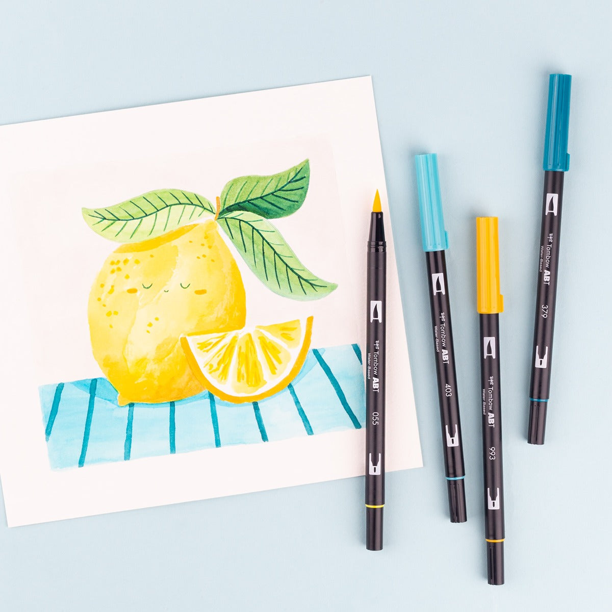 Dual Brush Pen Art Markers, Lemon Squeezy, 6-Pack – Tombow USA