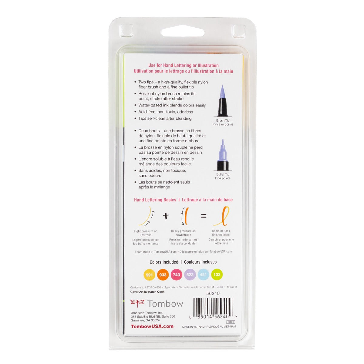 Dual Brush Pen Art Markers, Yay Sorbet, 6-Pack