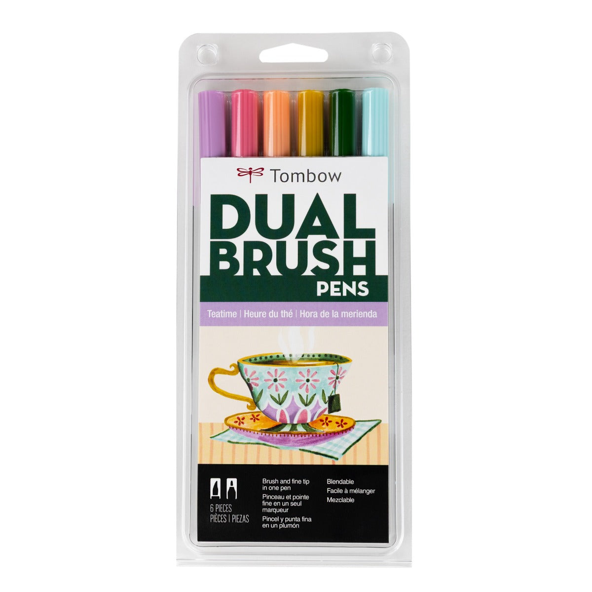 9/13.14.16 ティータイム様 Dual Brush Pen Art Markers, Teatime, 6-Pack – Tombow USA