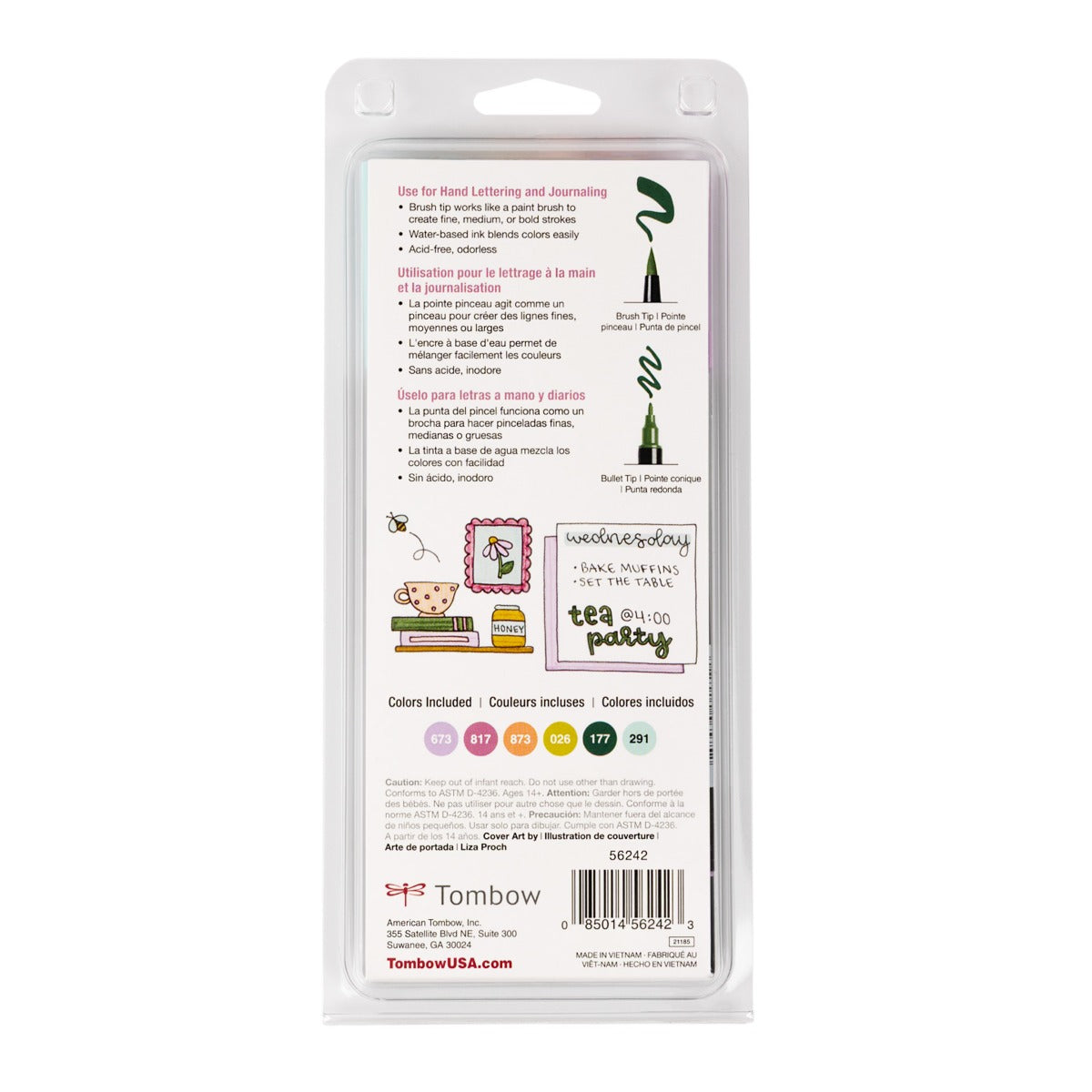 9/13.14.16 ティータイム様 Dual Brush Pen Art Markers, Teatime, 6-Pack – Tombow USA