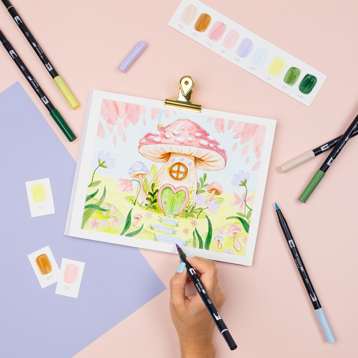 Dual Brush Pen Art Markers, Fairies, 10-Pack