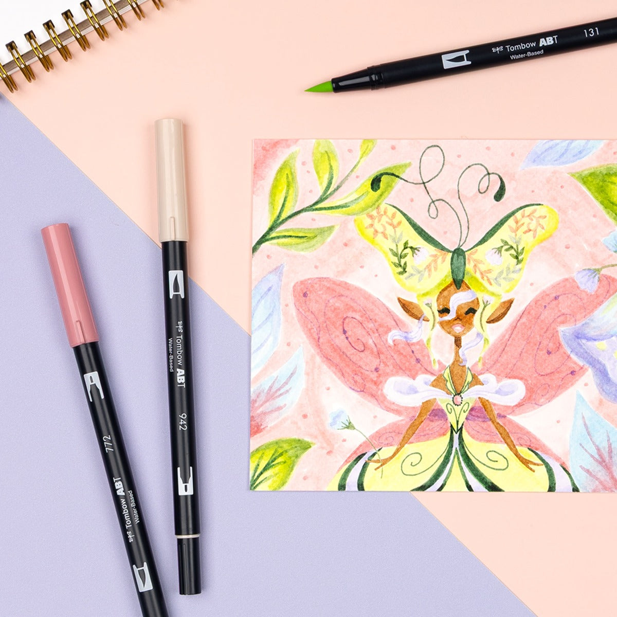 Dual Brush Pen Art Markers, Fairies, 10-Pack