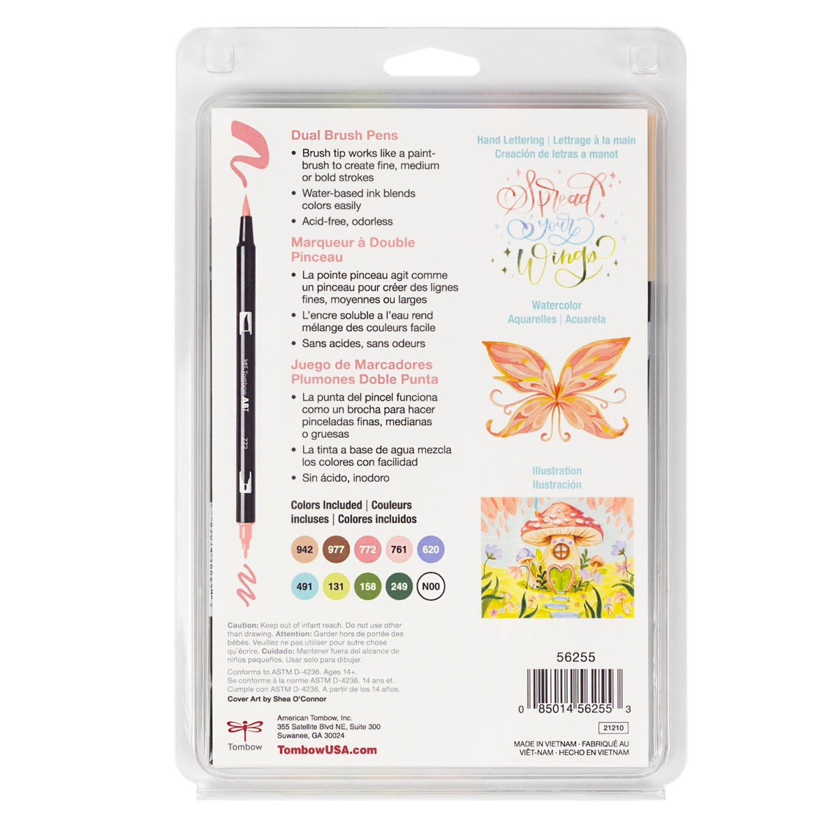 Dual Brush Pen Art Markers, Fairies, 10-Pack