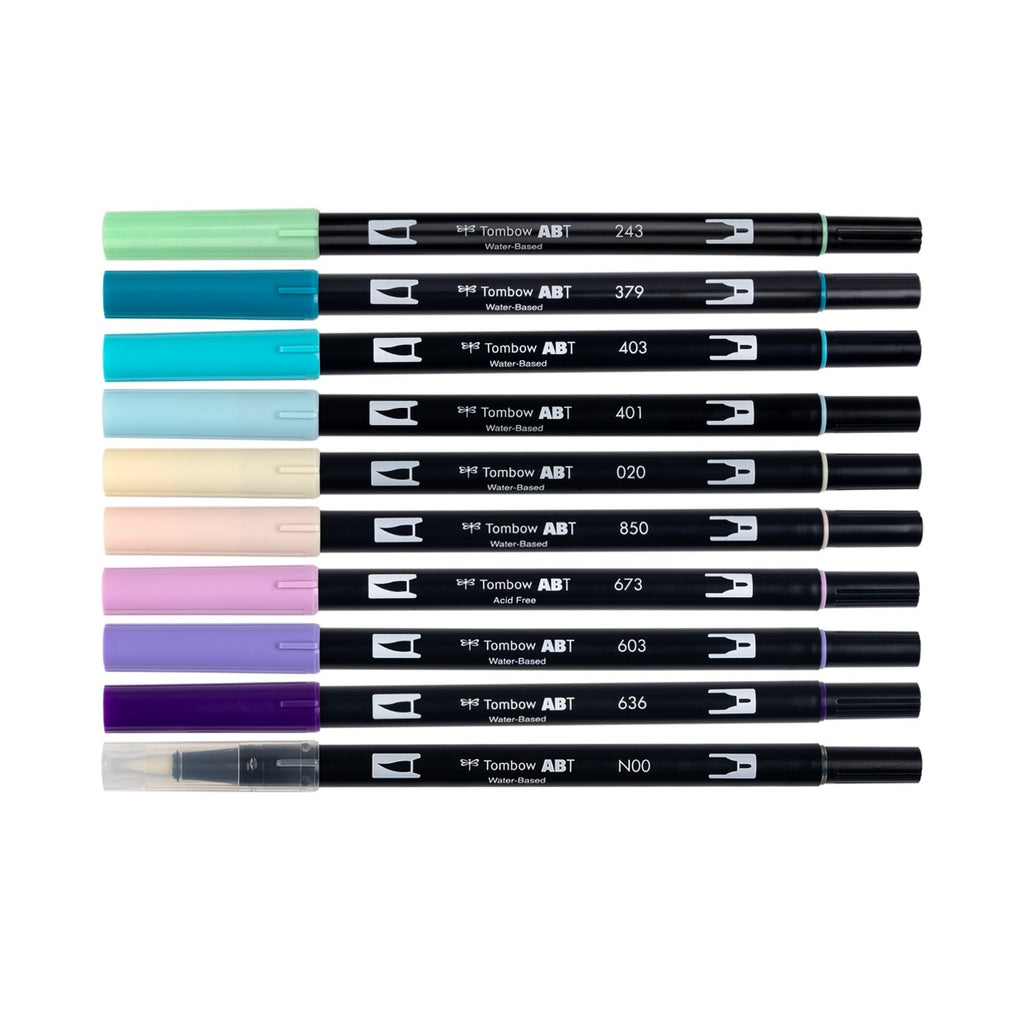 Dual Brush Pen Art Markers, Mermaids, 10-Pack