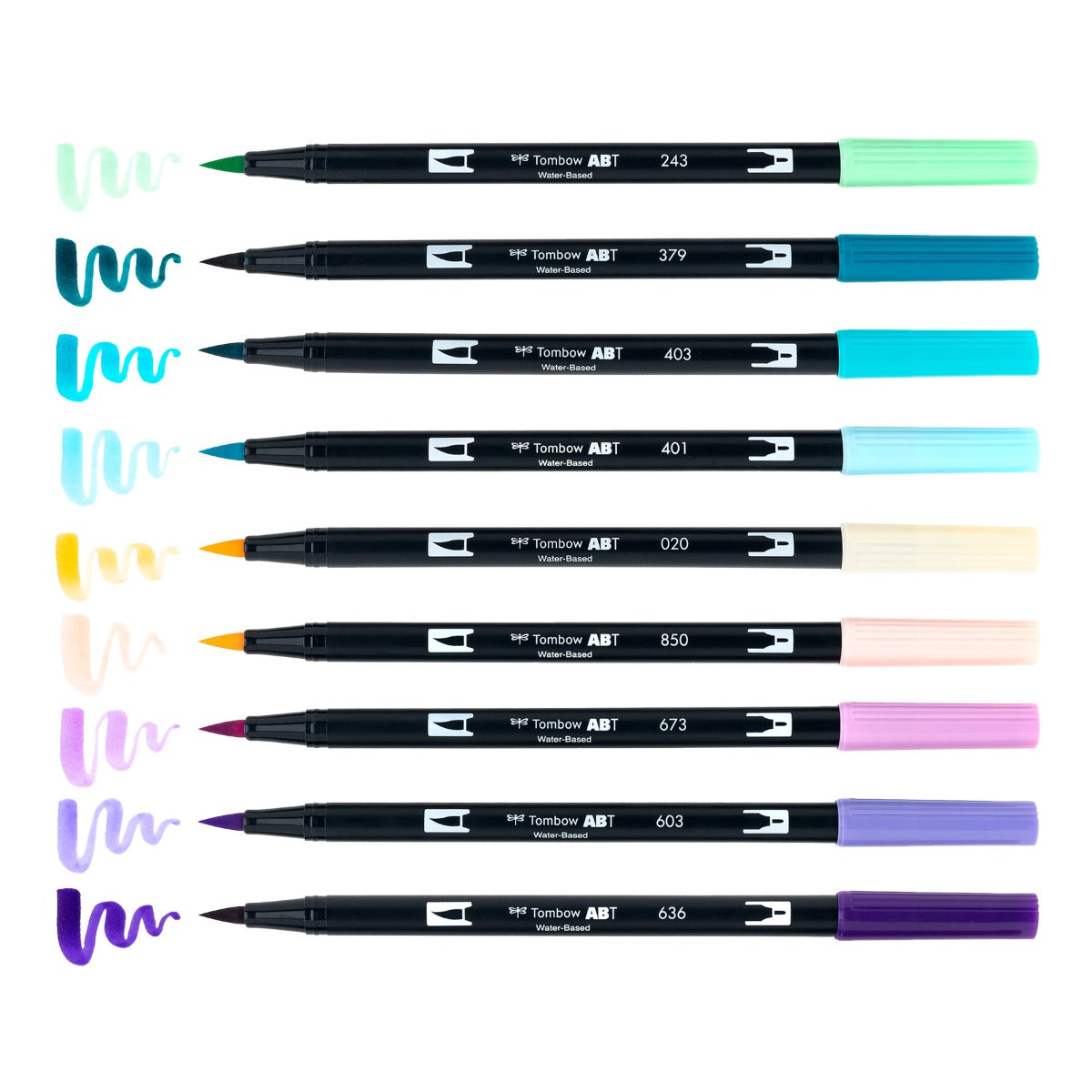 Dual Brush Pen Art Markers, Mermaids, 10-Pack