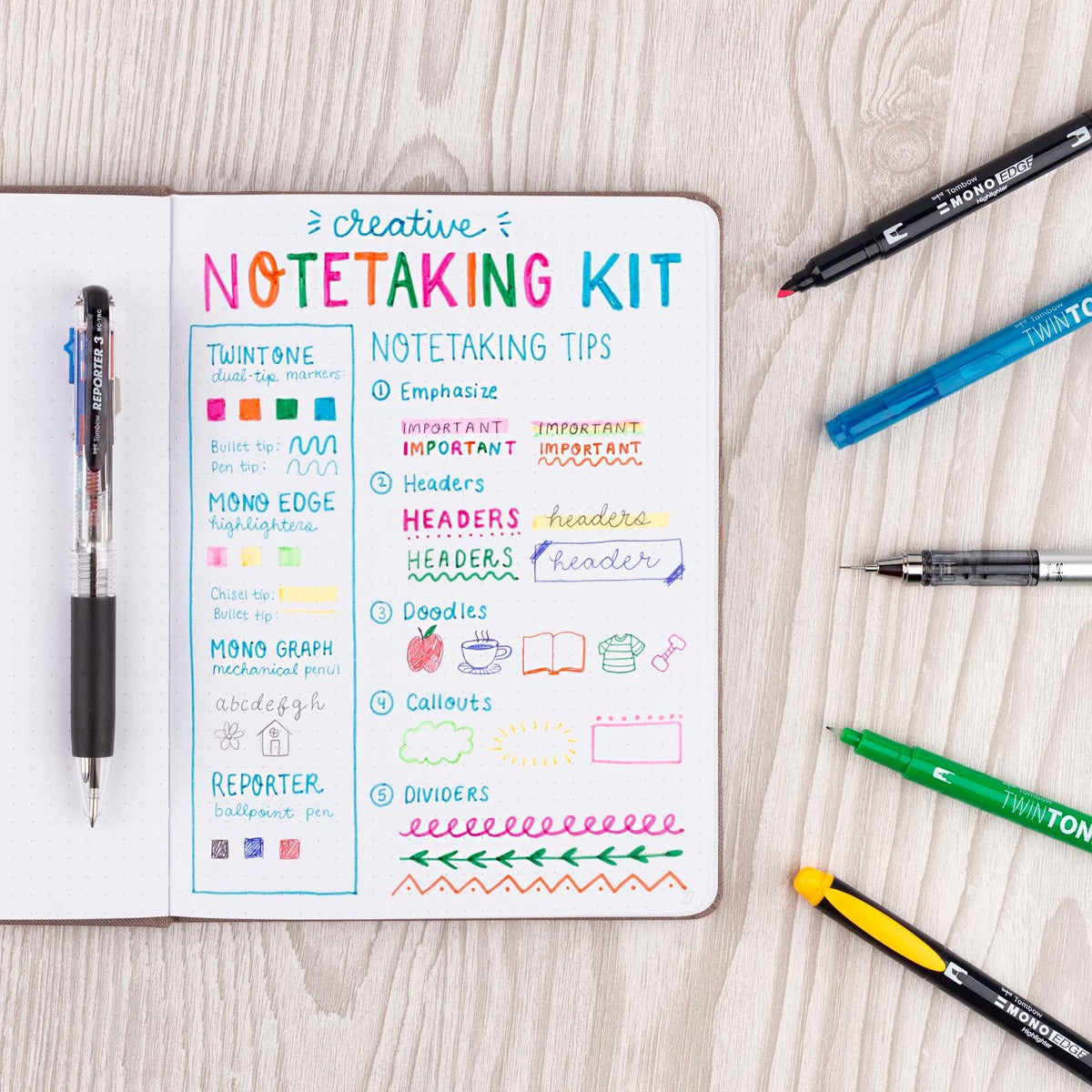 Creative Notetaking Kit | Perfect for Journaling, Planning, and