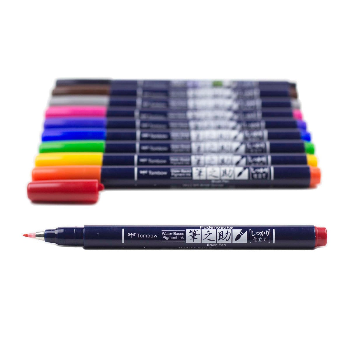 Fudenosuke Colors Brush Pen Set, 10-Pack | Calligraphy & Lettering