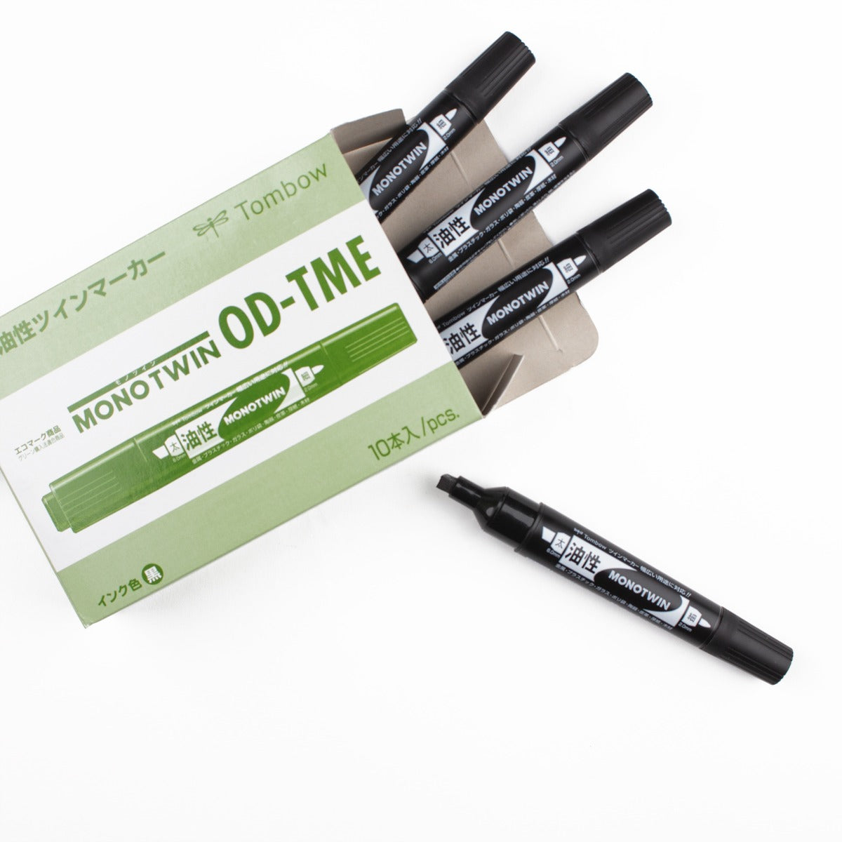 MONO Twin Permanent Marker, Fine & Chisel Tips, Black Ink