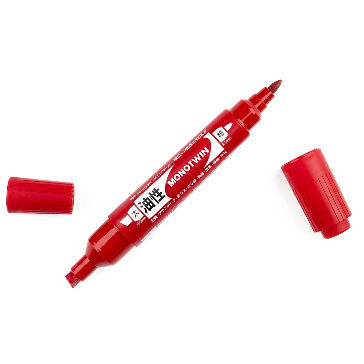 MONO Twin Permanent Marker, Fine & Chisel Tips, Red Ink – Tombow USA