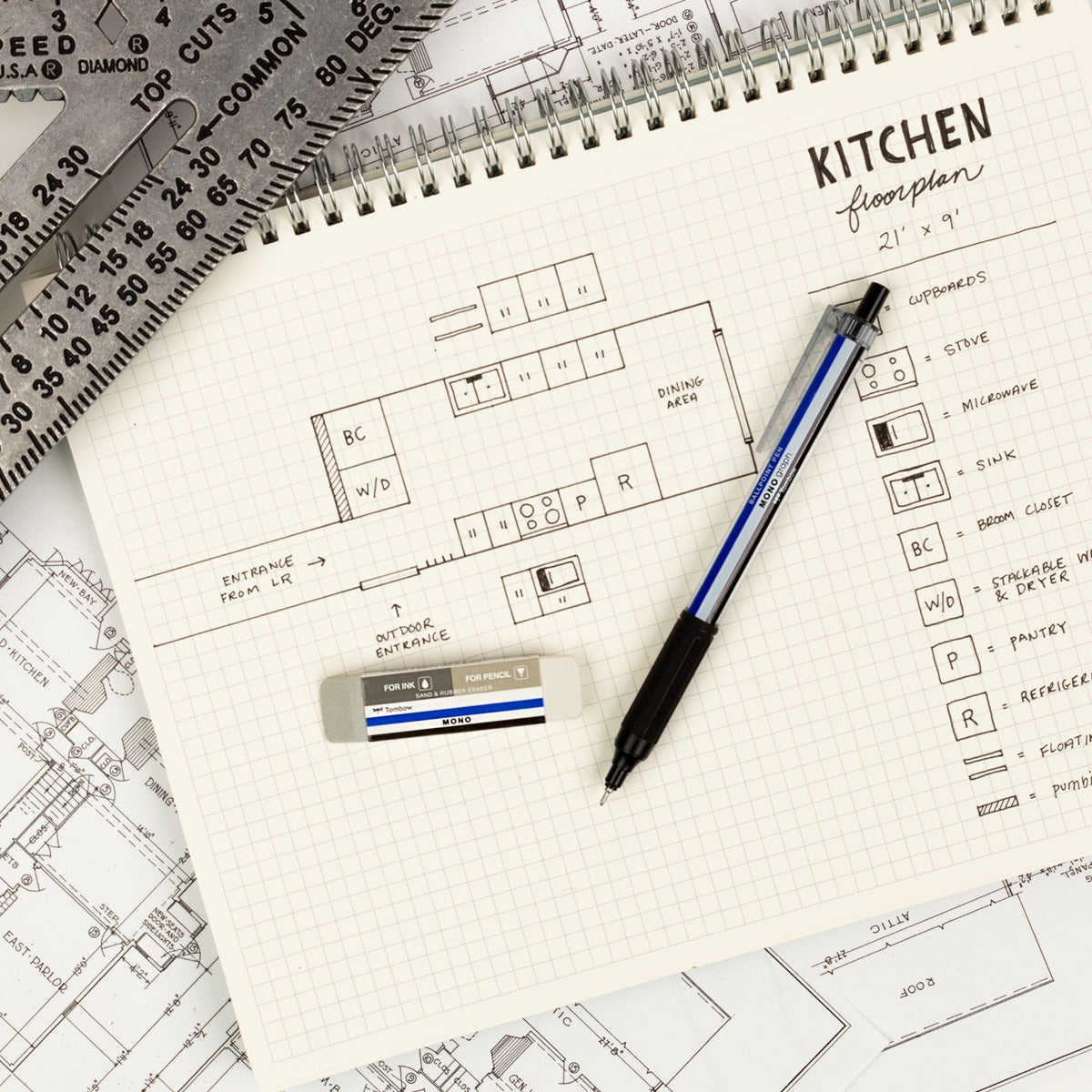 MONO Sand and Rubber Eraser