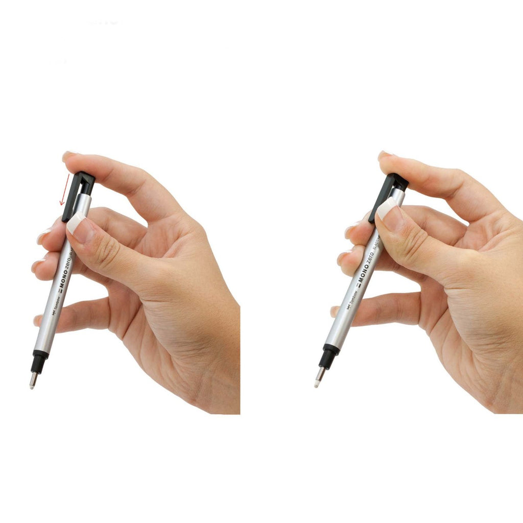 MONO Zero Eraser, Silver Round