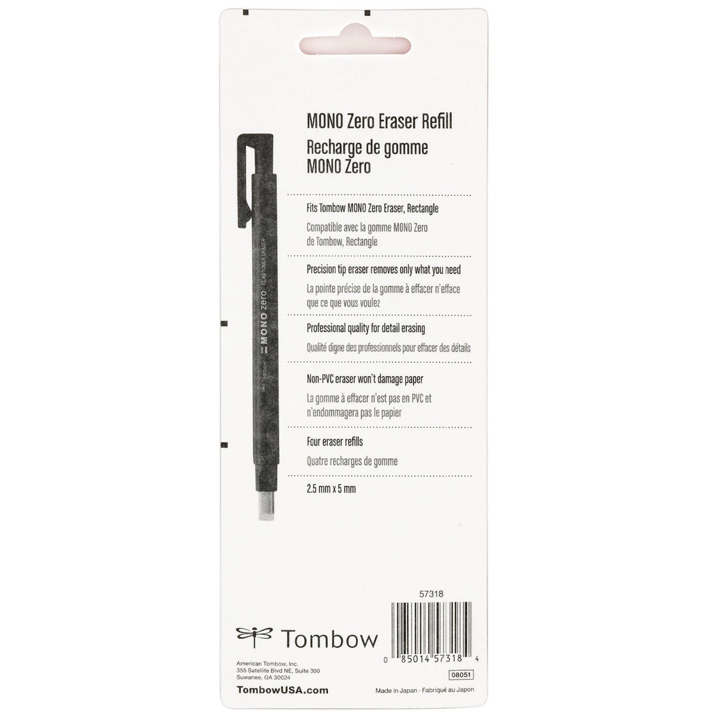 Refill 2-Pack, MONO Zero Eraser, Rectangle Tip