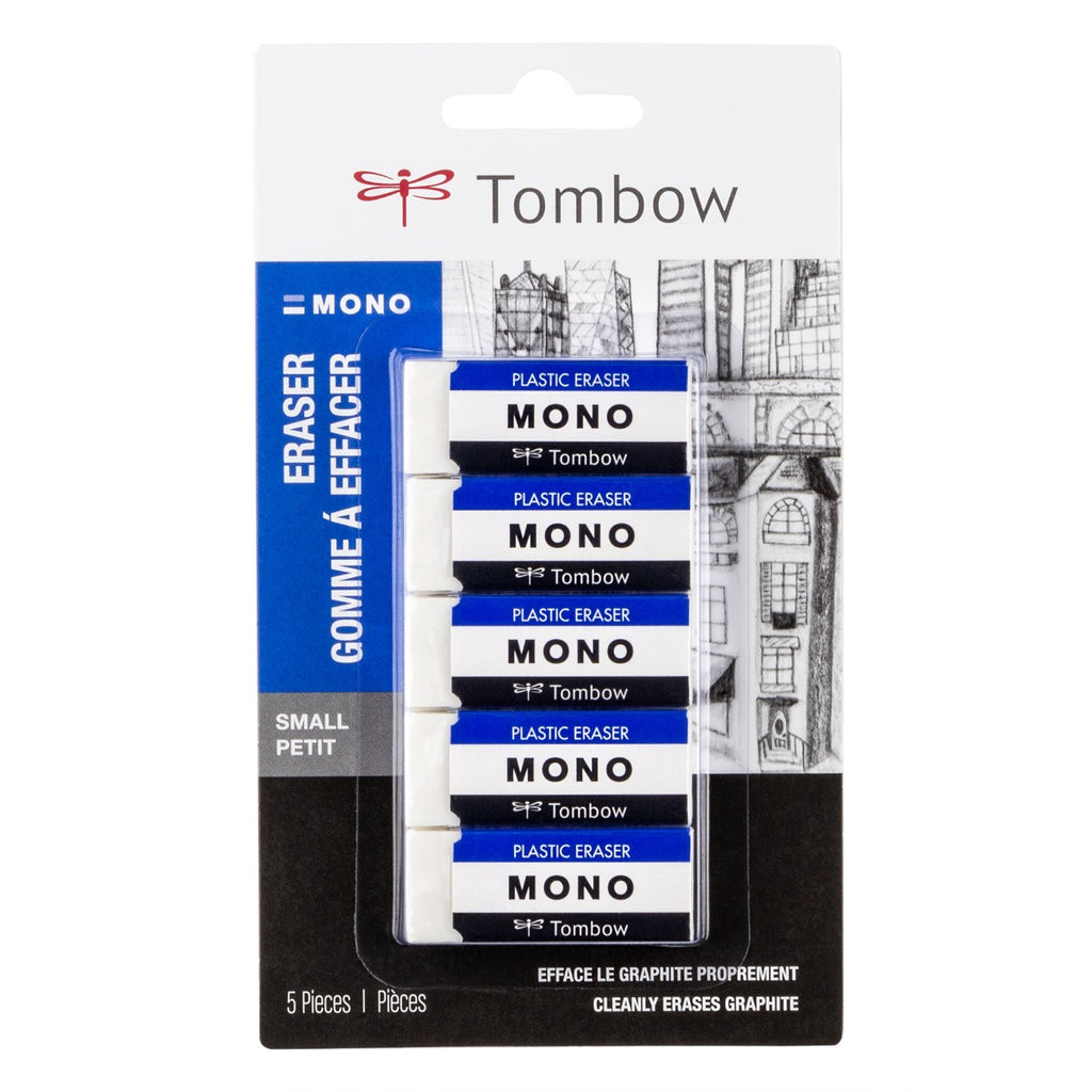 MONO Eraser, White, Small, 5 Pack